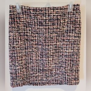 White House Black Market Tweed Mini Skirt - Pink and Black